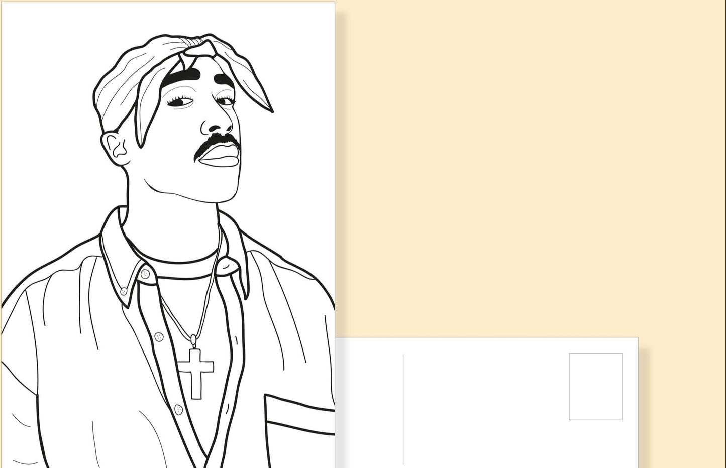 Postkaart – Iconische Raplegende Tupac